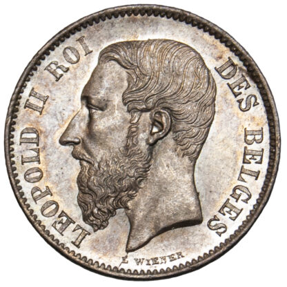 Belgium, Leopold II, 50 Centimes, 1867