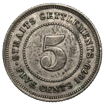 Straits Settlements, Victoria (1837‑1901), silver 5 Cents - finest known