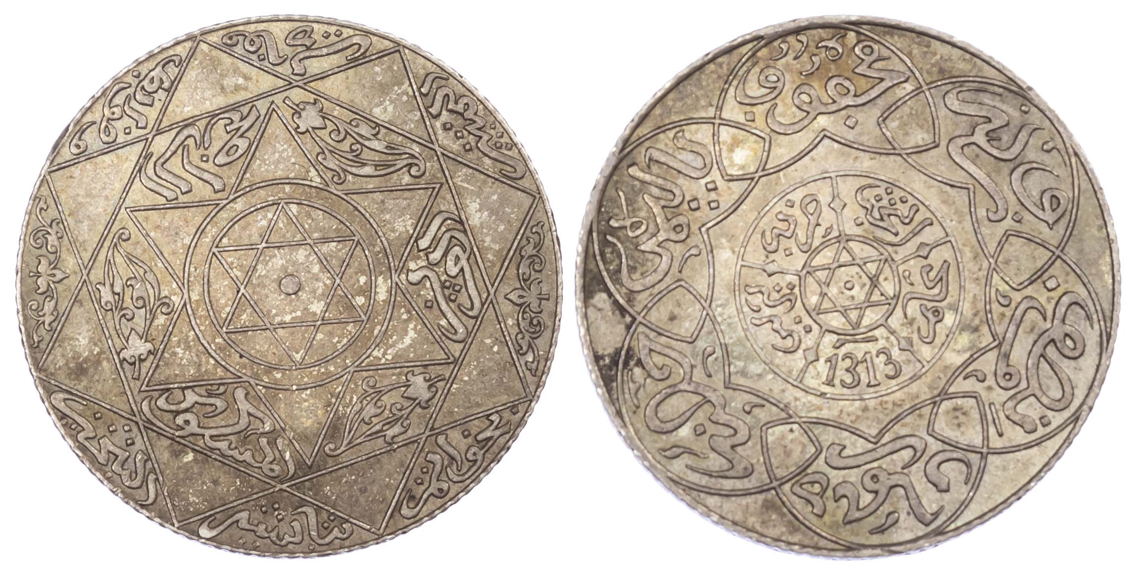 Morocco, Abdul Aziz I, Silver 1/4 Rial (2 1/2 Dirhams)