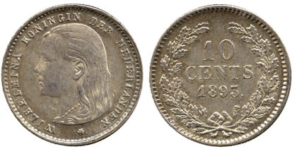 Netherlands, Wilhelmina, 10 Cents, 1893
