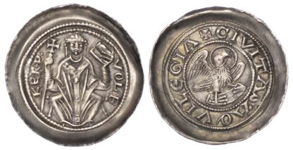 Italy, Aquileia, Volchero (1204-18), silver Denaro con Aquila