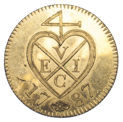 Indonesia, Sumatra, EIC, Gilt Proof 2 Kepings, 1787