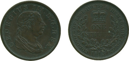 BRITISH GUIANA, Essequibo and Demerara, George III (1760-1820), copper Stiver, 1813