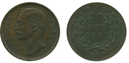 Sarawak. C. Brooke, 1 Cent, 1870