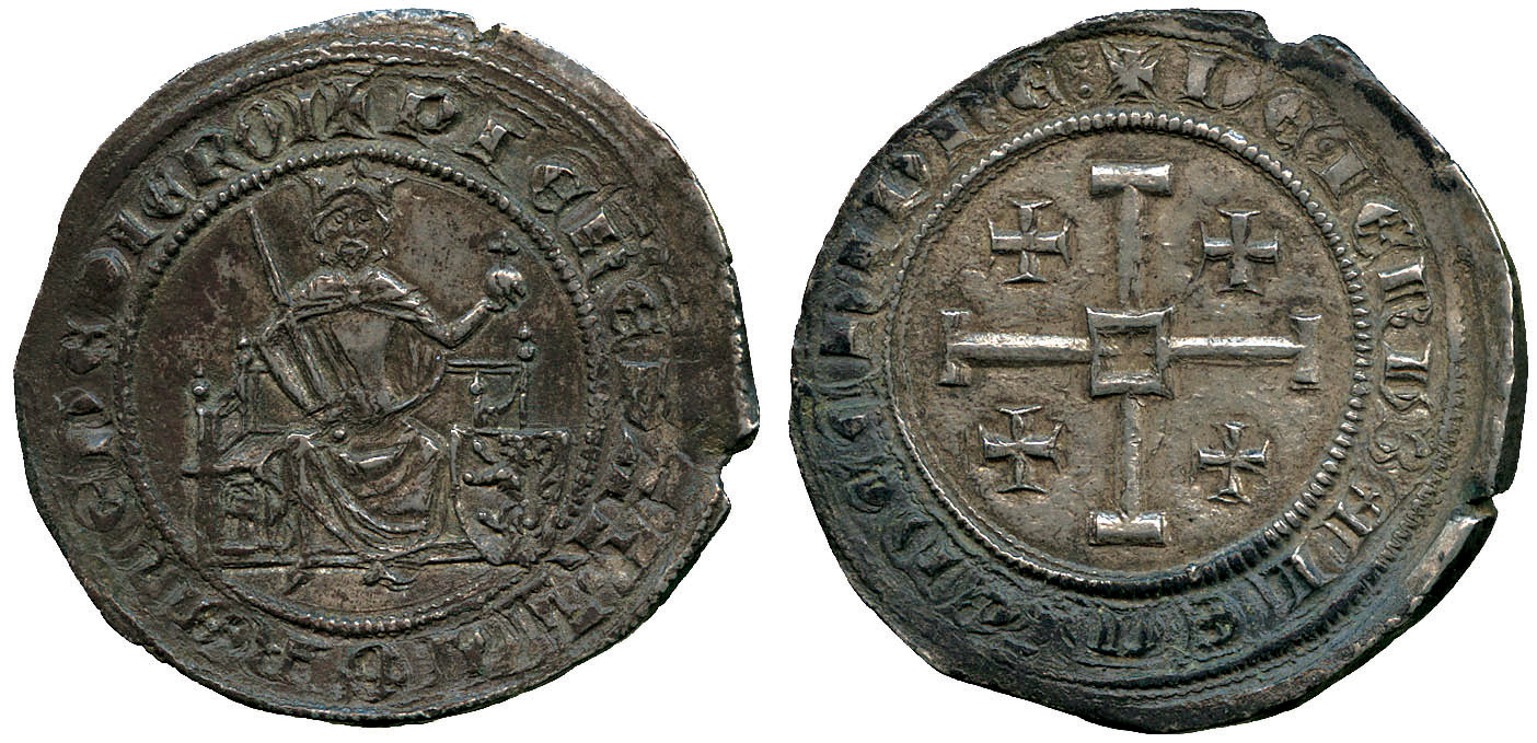 Crusaders, Cyprus, Peter I, silver Gros Crusaders, Cyprus, Peter I, silver Gros