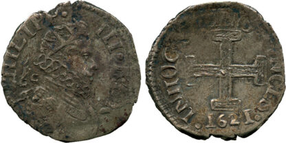 Italy, Naples, Philip III of Spain, Silver Carlino, 1621