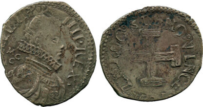 Italy, Naples, Philip IV of Spain, Silver Carlino, 1621