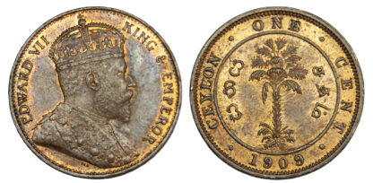 Ceylon, Edward VII, Copper 1 Cent, 1909