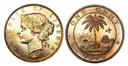 Liberia, Bronze 1 Cent, 1896