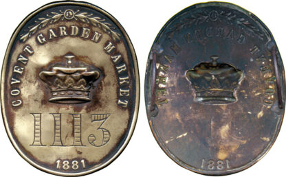 Covent Garden, Porters Arm Badge, 1881