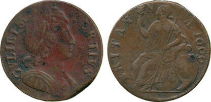 William III, Halfpenny, 1699