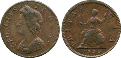 George II, Farthing, 1733