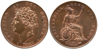 George IV, Halfpenny, 1827