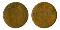 Sweden, Karl XIV Johan, Copper Skilling, 1832