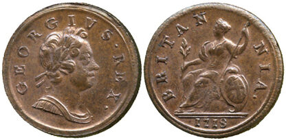 George I, Halfpenny, 1718