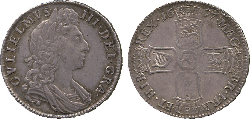 William III, Halfcrown, 1697 William III, Halfcrown, 1697