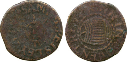 Coventry, Samuel Peisley, Sun Inn, Farthing Token, c. 1670