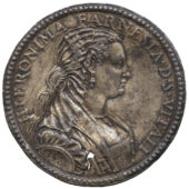 Girolama Farnese, Lead Portrait, Renaissance Medal