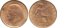 George V, Penny, 1912