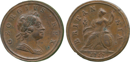 George I, Dump Halfpenny, 1717