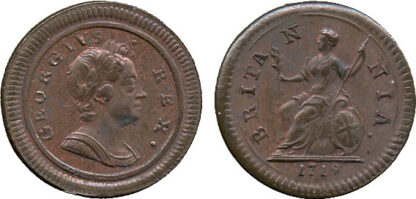 George I, Farthing, 1719