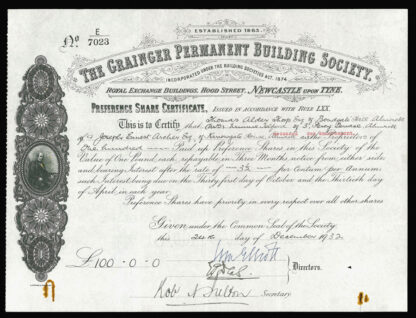 Great Britain, Rare Buildings Share Certificate, 1932