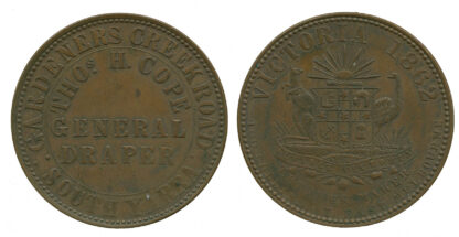 Australia, Melbourne, T.H. Cope, Penny Token, 1862