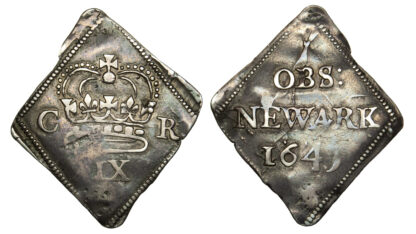 Charles I, Obsidional Coinage, Silver Ninepence, 1645