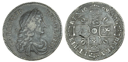 Charles II, Halfcrown, 1669