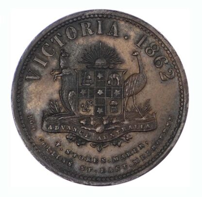 Australia, Victoria, Penny Token, 1862