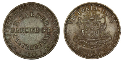 Australia, Castlemaine, Penny Token, 1862