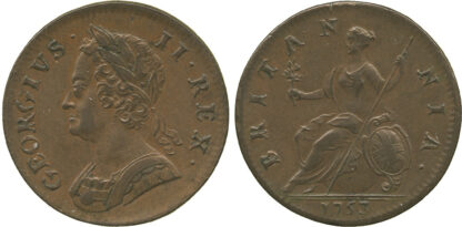 George II, Halfpenny, 1753