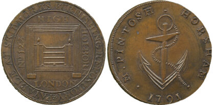 Middlesex, Skidmore, Foundry Token, 1791