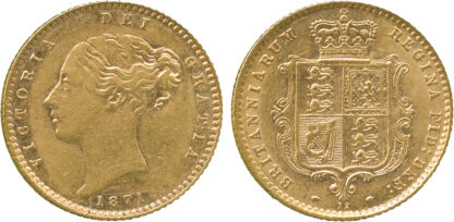 Victoria 1871 Half Sovereign