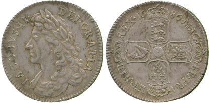 James II, Halfcrown, 1686