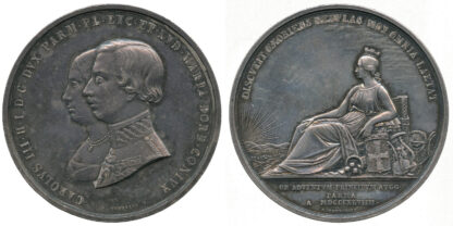 Italy, Arrival of Charles III, Duke of Parma, Medal, 1849