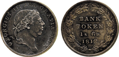 George III, Proof Eighteenpence Bank Token, 1812