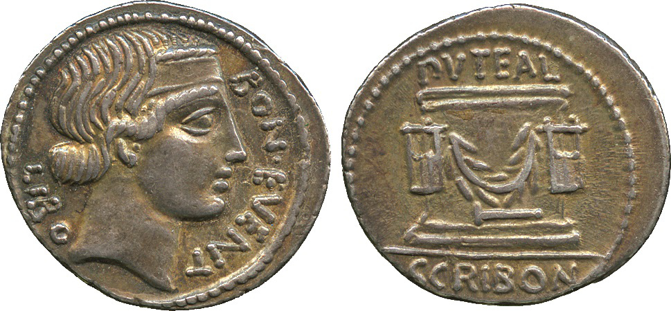 Scribonius, Silver Denarius Scribonius, Silver Denarius