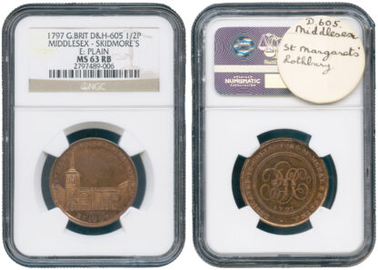 London, St Margaret Church, Halfpenny Token, 1797