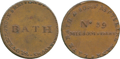 Bath, William Glover, Halfpenny Token, c.1795