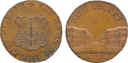 Somersetshire, Bath, W. Lutwyche, Halfpenny Token, c.1795
