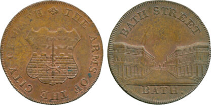 Somersetshire, Bath, W. Lutwyche, Halfpenny Token, c.1795