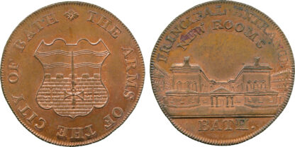 Bath, New Rooms, Halfpenny Token, c.1795
