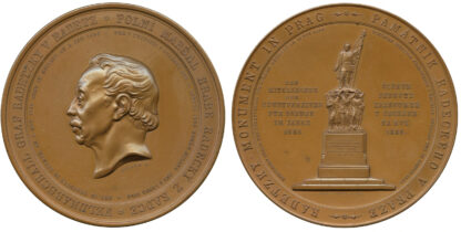 Austria, Count Radetzky, Statue in Prague, Medal, 1859