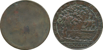 Clarke’s, Uniface (Trial) Halfpenny Token, 1795