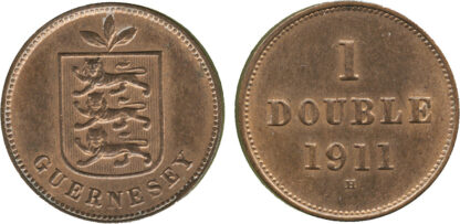 Channel Islands, Guernsey, George V, One Double, 1911