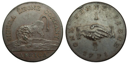 Sierra Leone, Proof Copper Penny, 1791