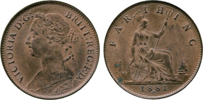 Victoria, Farthing, bronze issue, 1881