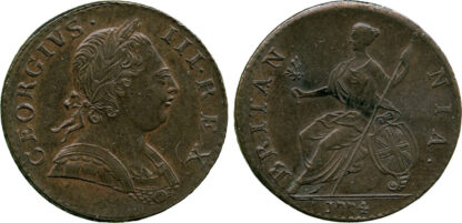 George III, Halfpenny, 1774
