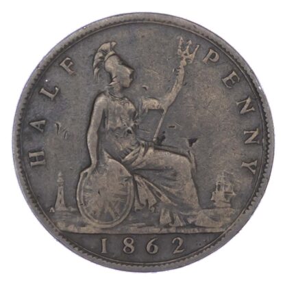 Victoria (1837-1901), Halfpenny, 1862, die letter A [RRR]